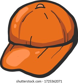 Capa naranja, ilustración, vector sobre fondo blanco
