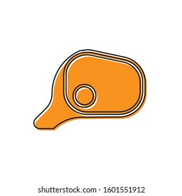 Orange Car mirror icon isolated on white background.  Vector Illustration