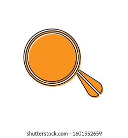 Orange Car mirror icon isolated on white background.  Vector Illustration