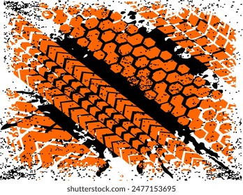 ORANGE AUTORAD TRACKS VEKTORGRAFIK