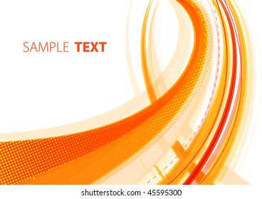 Orange card. Vector