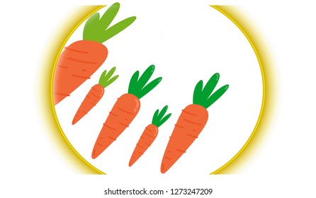 Orange carrot background. - Vector