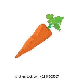 diseño de zanahoria naranja sobre blanco