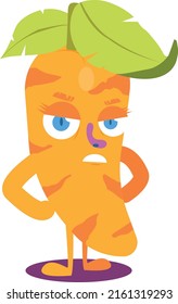 Orange Carrot Is Feeling Angry