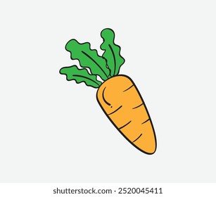 orange carrot isolated carrot icon vector illustration carrot cartoon vector illustration fresh orange carrot with green leafs template
