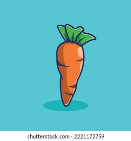 orange carrot object simple logo icon