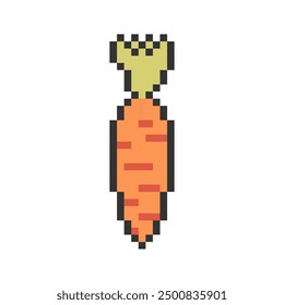 orange carrot pixel art for your needs