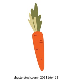 vector semiplano de zanahoria naranja