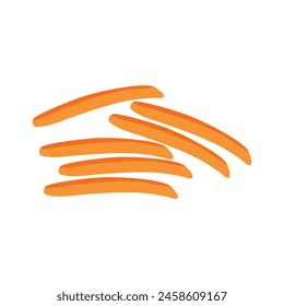 orange Carrot slices thin illustration