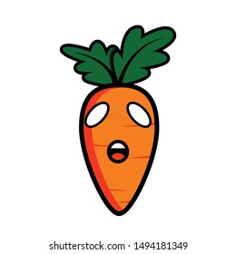 orange carrot vector emoticon expression cute smile teasing