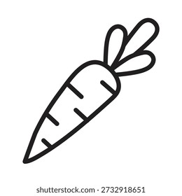 Orange Carrot Vector Graphic, Carrot Symbol – Flat Icon..eps