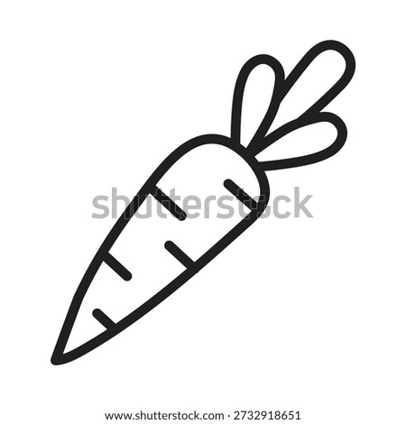 Orange Carrot Vector Graphic, Carrot Symbol – Flat Icon..eps