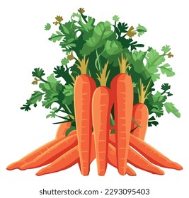 Diseño de zanahorias naranjas sobre blanco