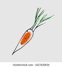 
Orange carrots.
Vector graphics.
Can be used as a coloring, print or symbol.

