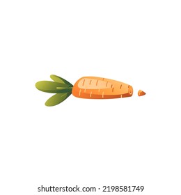 Orange Cartoon Carrot Vector Illustration