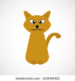 Orange cartoon cat, vector, illustration, eps file