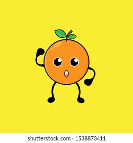 Orange Cartoon Characters with Yellow