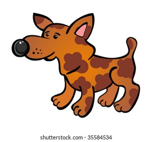 orange cartoon dog