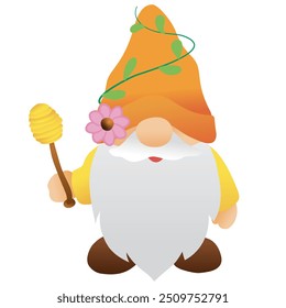 Ilustração do vetor do Gnome do desenho animado laranja