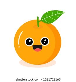 Orange cartoon icon isolated on white background vector illustration. fresh 