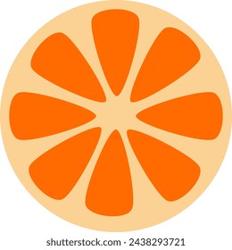 Orange cartoon in icon style