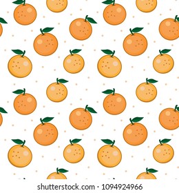 Orange Cartoon Seamless Pattern