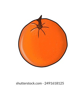 Vector de dibujos animados naranja lindo ilustración
