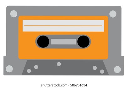 Orange Cassette Tape