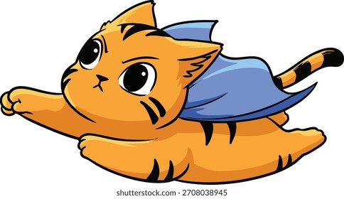 Vector de ilustración de actividad de gato naranja