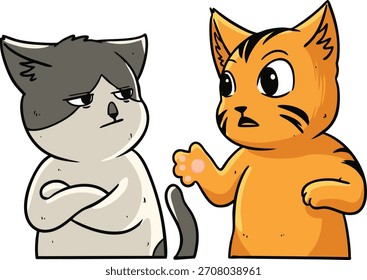 Vector de ilustración de actividad de gato naranja