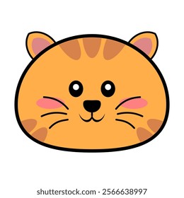 Orange Cat Cartoon Animal Vector Design