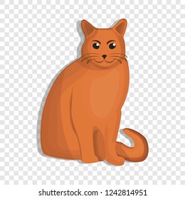 Orange cat icon. Cartoon of orange cat vector icon for web design  