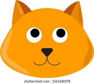 Orange cat, illustration, vector on white background.