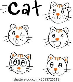 An orange cat is running around.