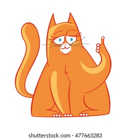Orange cat. VECTOR ILLUSTRATION