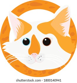 Orange Cat vector. This vector suitable for pet store logo, cat food brand or other brands