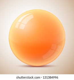Orange caviar isolated