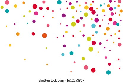 Orange Celebration Polka Pattern. Orange Vector Round Texture. Carnaval Card. Transparent Orange Pattern.
