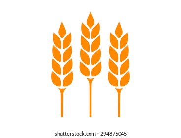 Orange cereal icon on white background