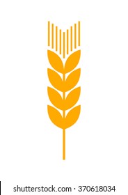 Orange cereal icon on white background 