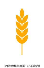 Orange cereal icon on white background 