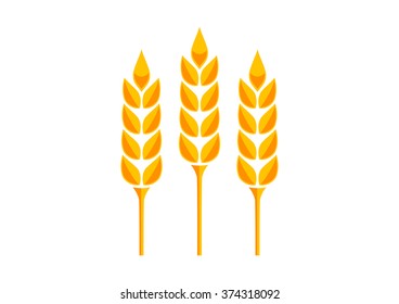 Orange cereal icon on white background 