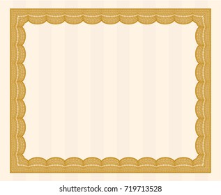 Orange Certificate of achievement. With linear background. Customizable, Easy to edit and change colors. Sophisticated design. 