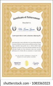 Orange Certificate or diploma template. Customizable, Easy to edit and change colors. Printer friendly. Excellent design. 
