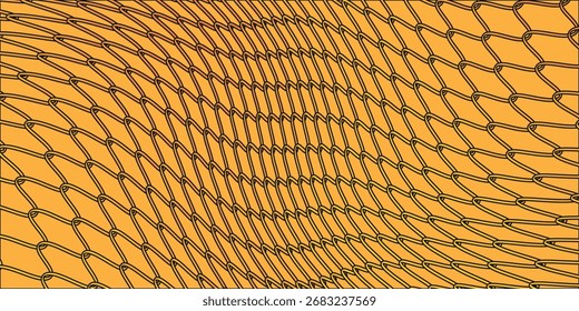 Textura de cadena naranja para redes de pesca. Patrón de grunge para ropa deportiva o portería de fútbol, red de voleibol. arte naranja