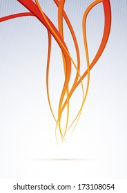 Orange channel - speed waves background. Vector illustration