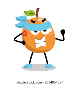 orange character with angry expression illustration
