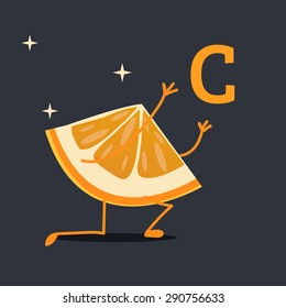 Orange character & C vitamin