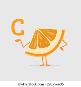Orange character & C vitamin