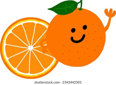 Ilustración plana de color naranja. Icono del vector.Las manos pueden moverse.
